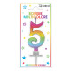 BOUGIE METAL MULTI CHIFFRE 5