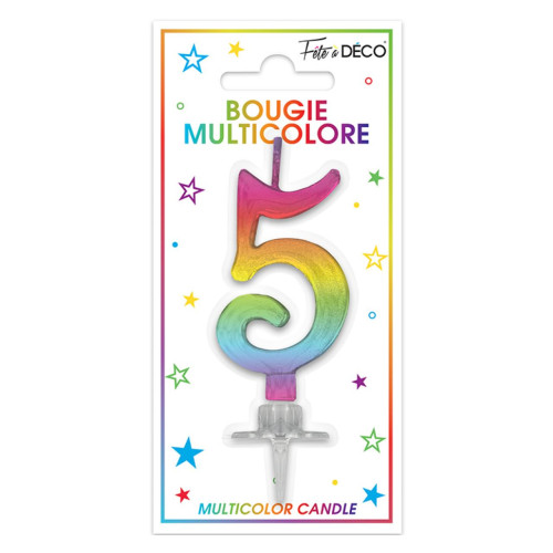 BOUGIE METAL MULTI CHIFFRE 5