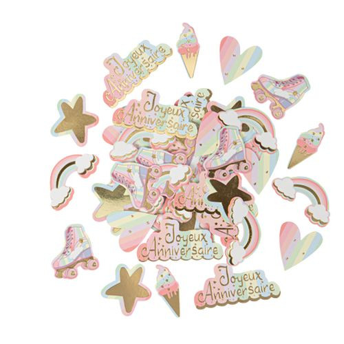 100 CONFETTIS "JOYEUX ANNIVERSAIRE"