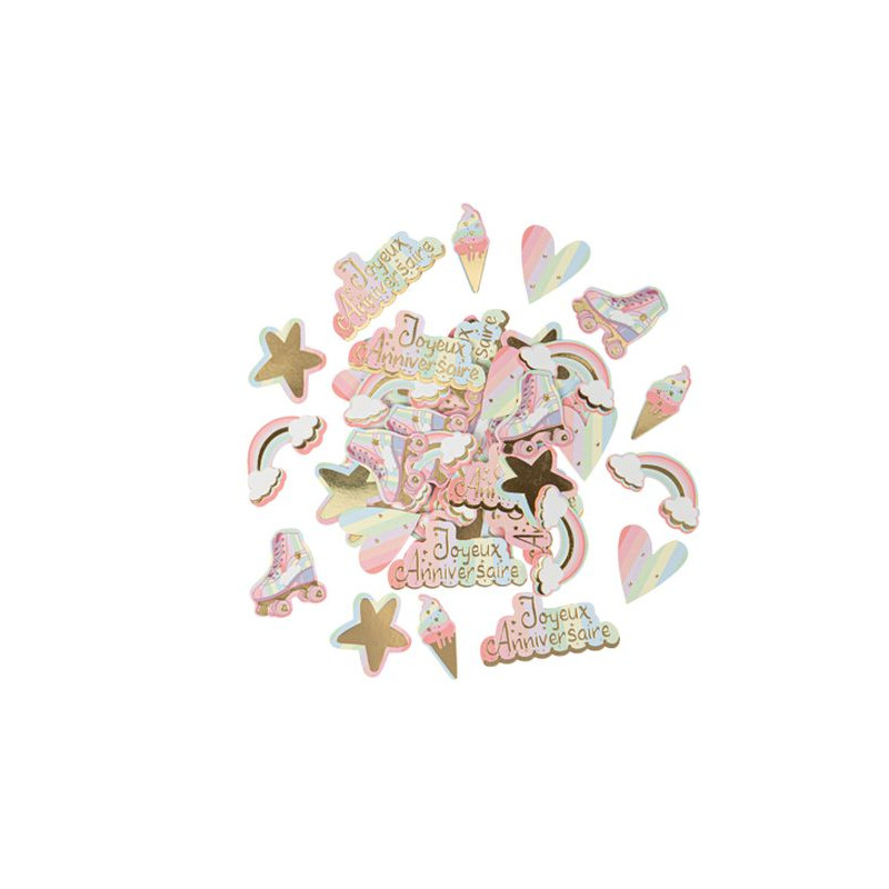 100 CONFETTIS "JOYEUX ANNIVERSAIRE"