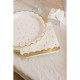 16 SERVIETTES JOLIS POIS BLANC