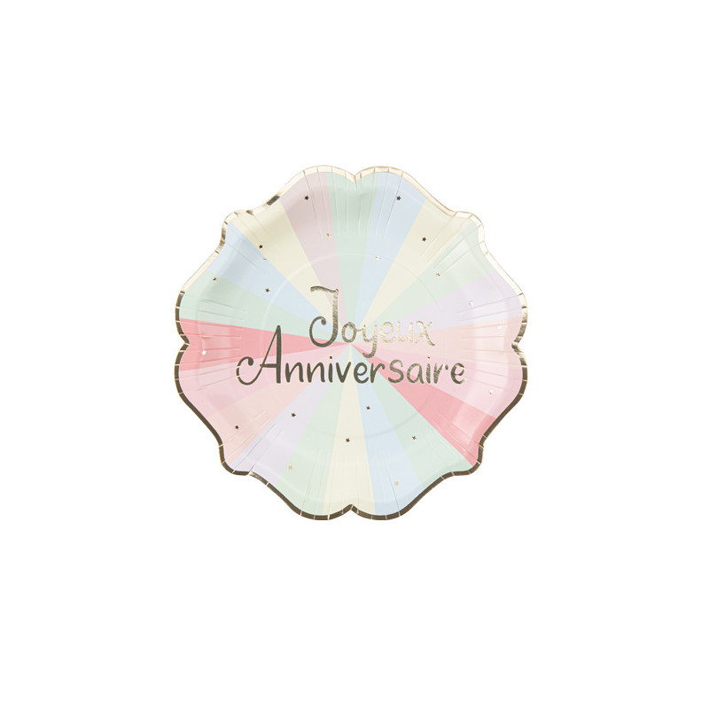 8 ASSIETTES J.ANNIV MAHAULT PASTEL