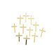 10 DECO CROIX EN PLEXI OR 3X2CM
