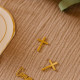 10 DECO CROIX EN PLEXI OR 3X2CM
