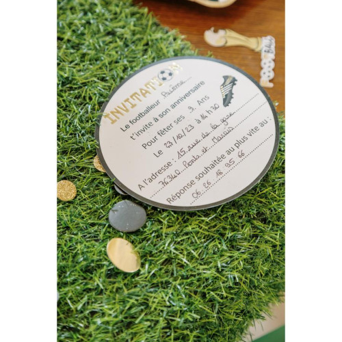 8 INVITATIONS BALLON DE FOOT
