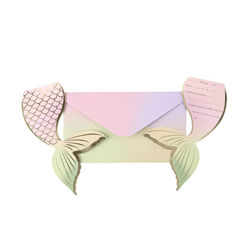8 INVITATIONS + ENVEL. SIRENE