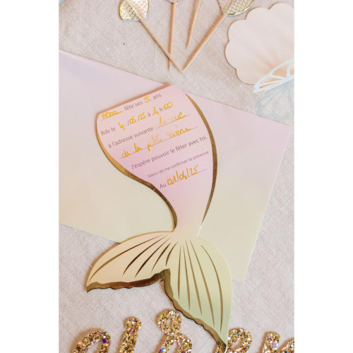 8 INVITATIONS + ENVEL. SIRENE