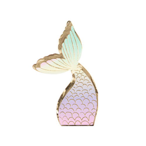 16 SERVIETTES SIRENE PASTEL/OR