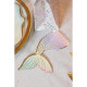 16 SERVIETTES SIRENE PASTEL/OR
