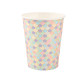 8 GOBELETS SIRENE PASTEL/OR