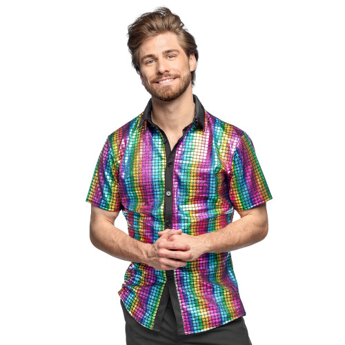 CHEMISE DISCO ARC EN CIEL XL