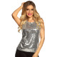 TOP PAILLETTES ARGENT M