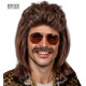 PERRUQUE AVEC MUSTACHE MULLET