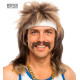 PERRUQUE AVEC MUSTACHE MULLET