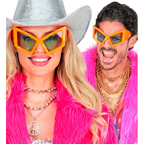 LUNETTES SUPER FLUORESCENTES ORANGE