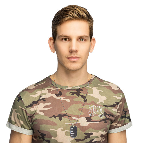 COLLIER PLAQUE MILITAIRE