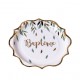 8 ASSIETTES BAPTEME VEGETALE