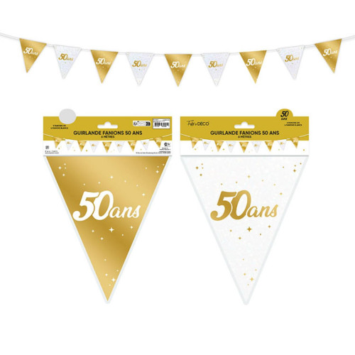 GUIRL FANION 50 ANS METAL OR