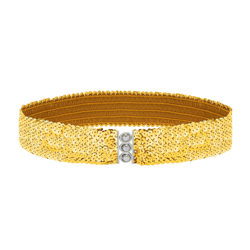 CEINTURE PAILETTES DOREE
