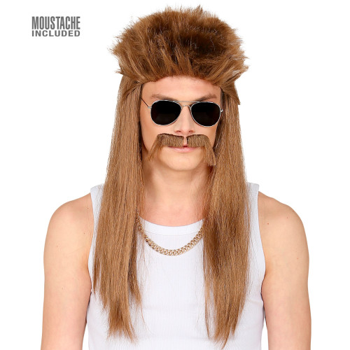 PERRUQUE + MOUSTACHE RUSTRE