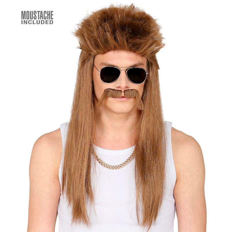 PERRUQUE + MOUSTACHE RUSTRE