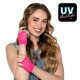 PAIRE GANTS POIGNET MESH ROSE