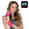 PAIRE GANTS POIGNET MESH ROSE