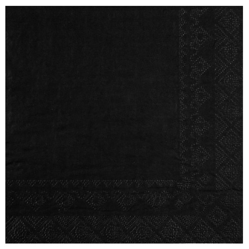 25 SERVIETTES  33X33 2 PLIS NOIR