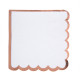 20 SERVIETTES FESTONNE ROSE GOLD