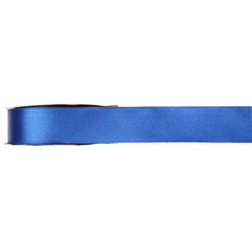 SATIN 25M/15MM DOUB.FACE BLEU