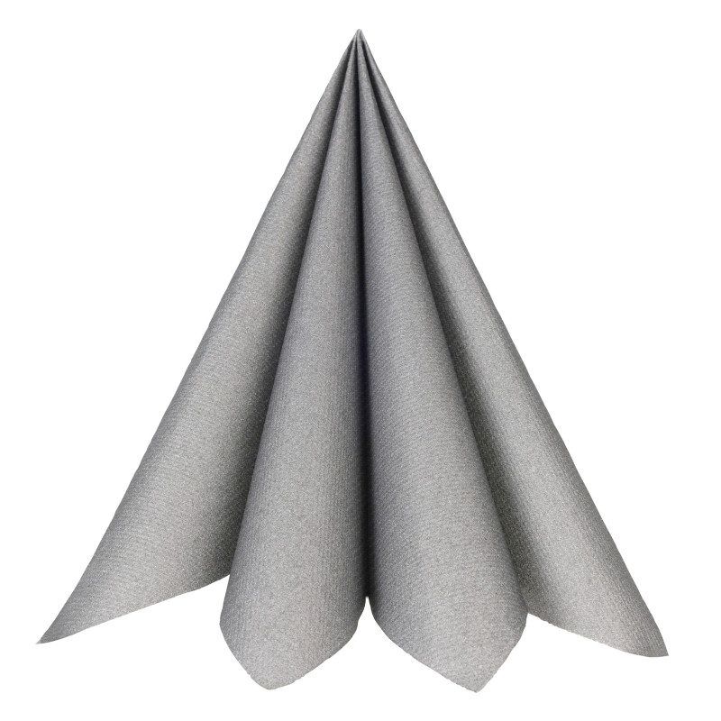 25 SERVIETTES RAINBOW ARGENT