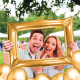BALLON CADRE PHOTOBOOTH DORE