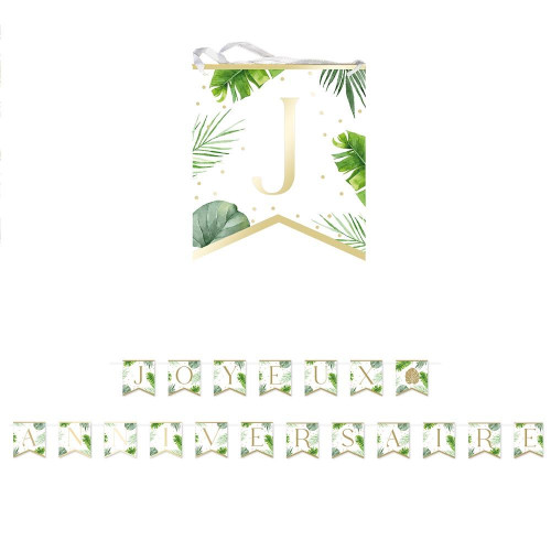 GUIRLANDE JOYEUX ANNIV TROPICAL