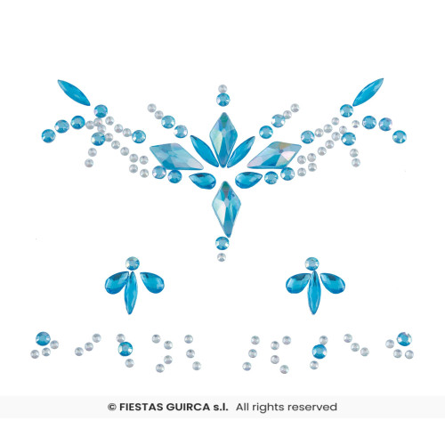 BIJOUX ADHESIFS VISAGE/DOIGT BLEU