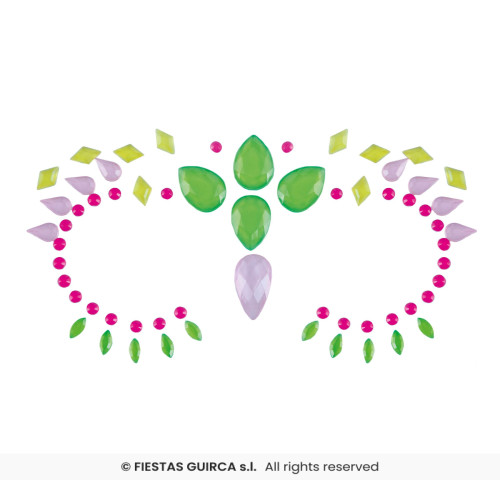 BIJOUX ADHESIFS VISAGE COULEUR