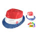 CHAPEAU LED SEQUIN BLEU BLANC ROUGE