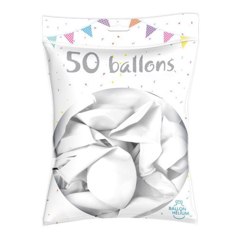 SACHET 50 BALLONS BLANC