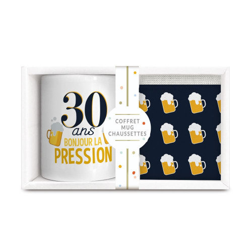 COFFRET MUG CHAUSSETTES 30 ANS