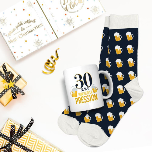 COFFRET MUG CHAUSSETTES 30 ANS