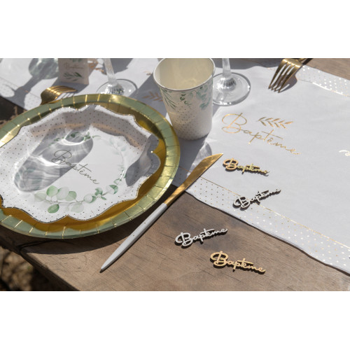 DECO A PARSEMER BAPTEME BLANC