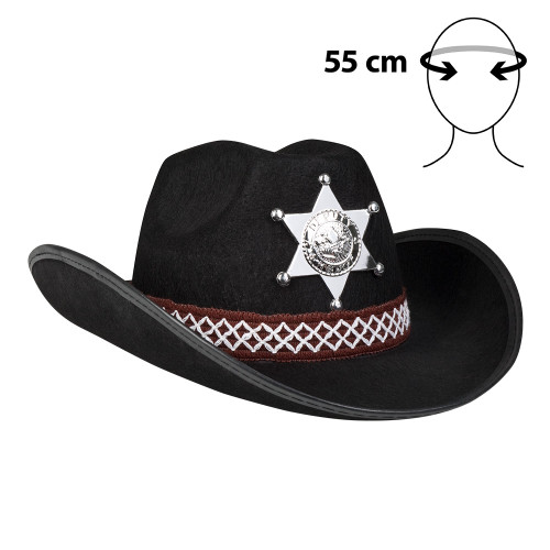 CHAPEAU ENFANT SHERIFF NOIR