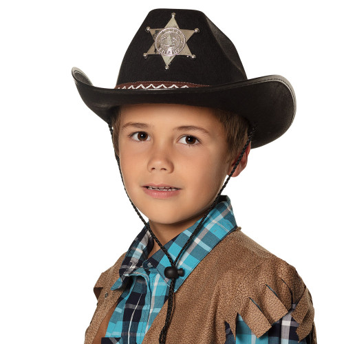 CHAPEAU ENFANT SHERIFF NOIR