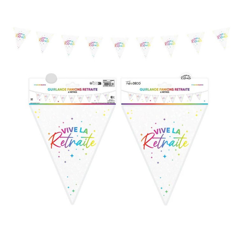 GUIRL FANION RETRAITE METAL MULTICOLORE