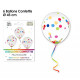 6 BALLONS CONFETTIS MULTICOLORE