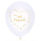 8 BALLONS JUST MARRIED METALLISE