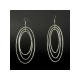 BOUCLES OVALES ARGENTEES