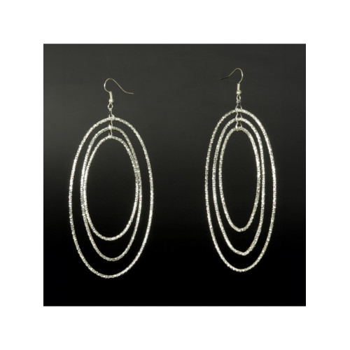 BOUCLES OVALES ARGENTEES