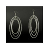 BOUCLES OVALES ARGENTEES
