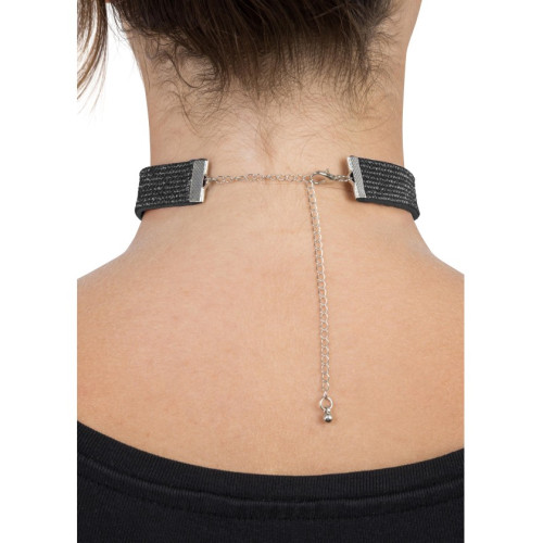 COLLIER RAS DE COU STRASS NOIR