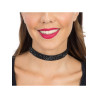 COLLIER RAS DE COU STRASS NOIR